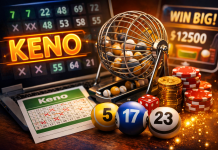 A Fresh Look at Fast Paced Keno Entertainment for Online Bettors online keno game with number grid, keno balls and crypto casino betting concept