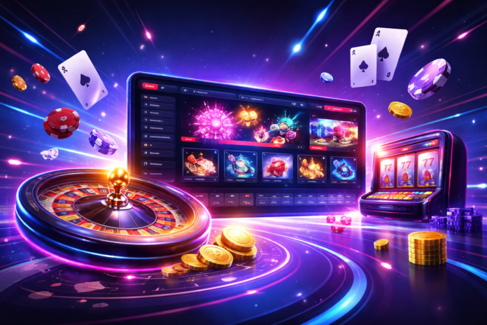 Pin Up casino platform interface showing online slots, live dealer games, and betting options for Kenyan players