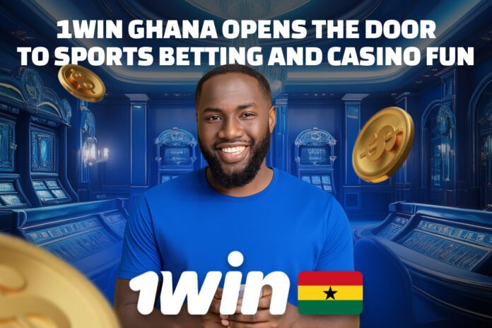 1Win Ghana sports betting and casino platform displayed on mobile and desktop devices