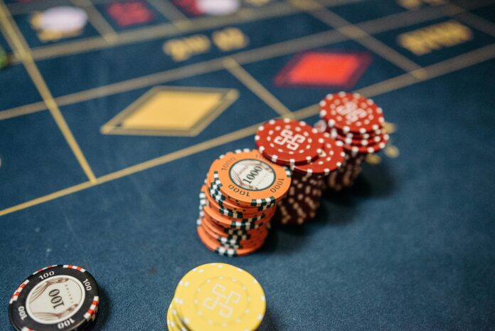 Casino streamer during a live online gambling session