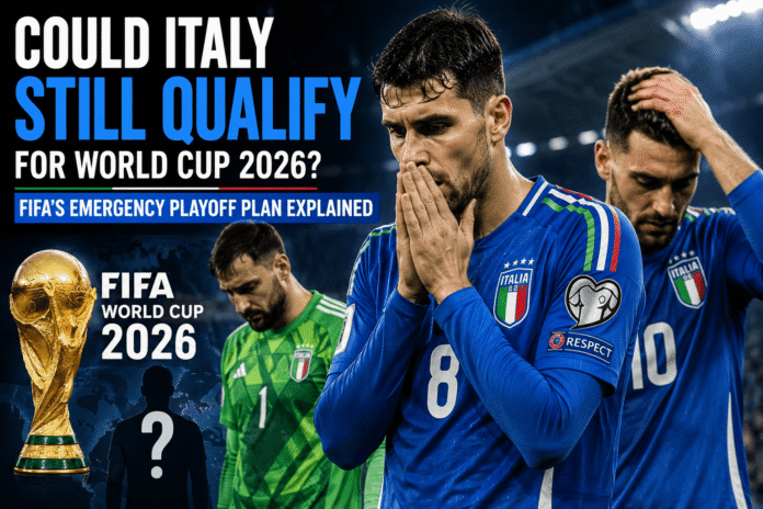 Italy national football team players during a World Cup qualification match