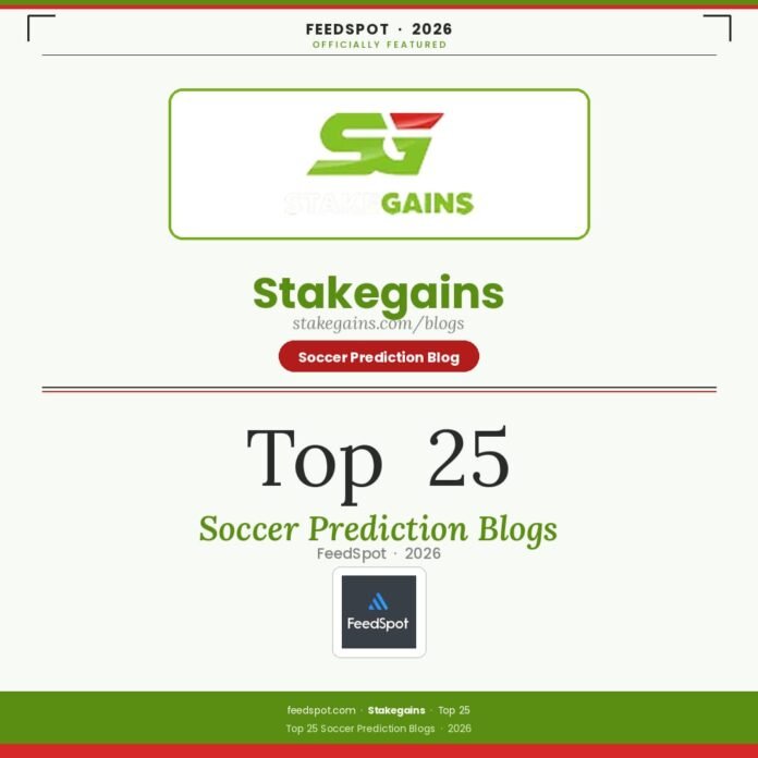 Stakegains top 25 soccer prediction in the world