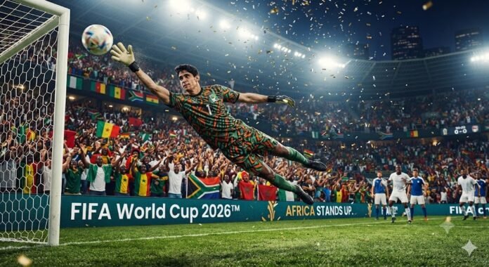 Yassine Bounou making a crucial save for Morocco during the World Cup