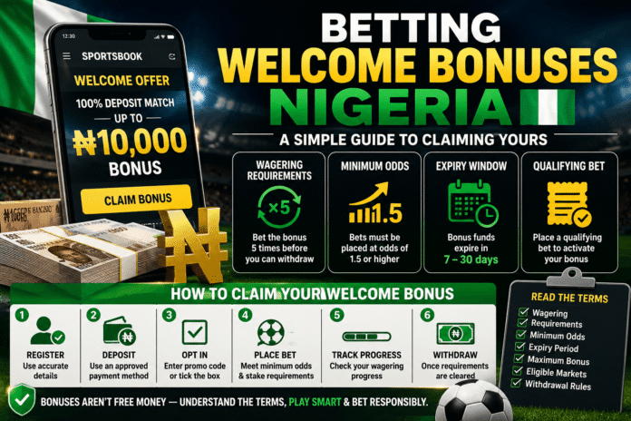 Betting welcome bonuses Nigeria explained with wagering requirements and bonus terms