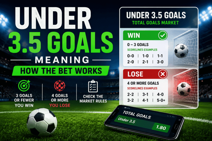 Under 3.5 goals football betting market explained