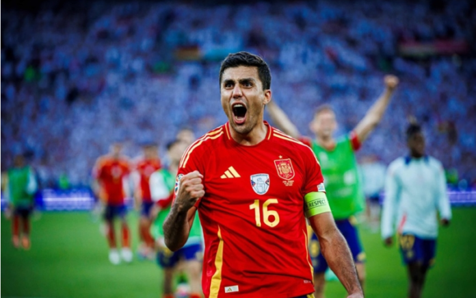 Top midfielders in the world in 2026 including Rodri Vitinha Pedri Bellingham Rice and Valverde
