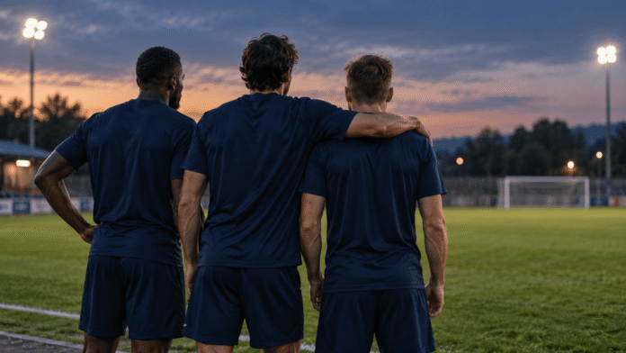 Inter players celebrate during a football match against Bologna.